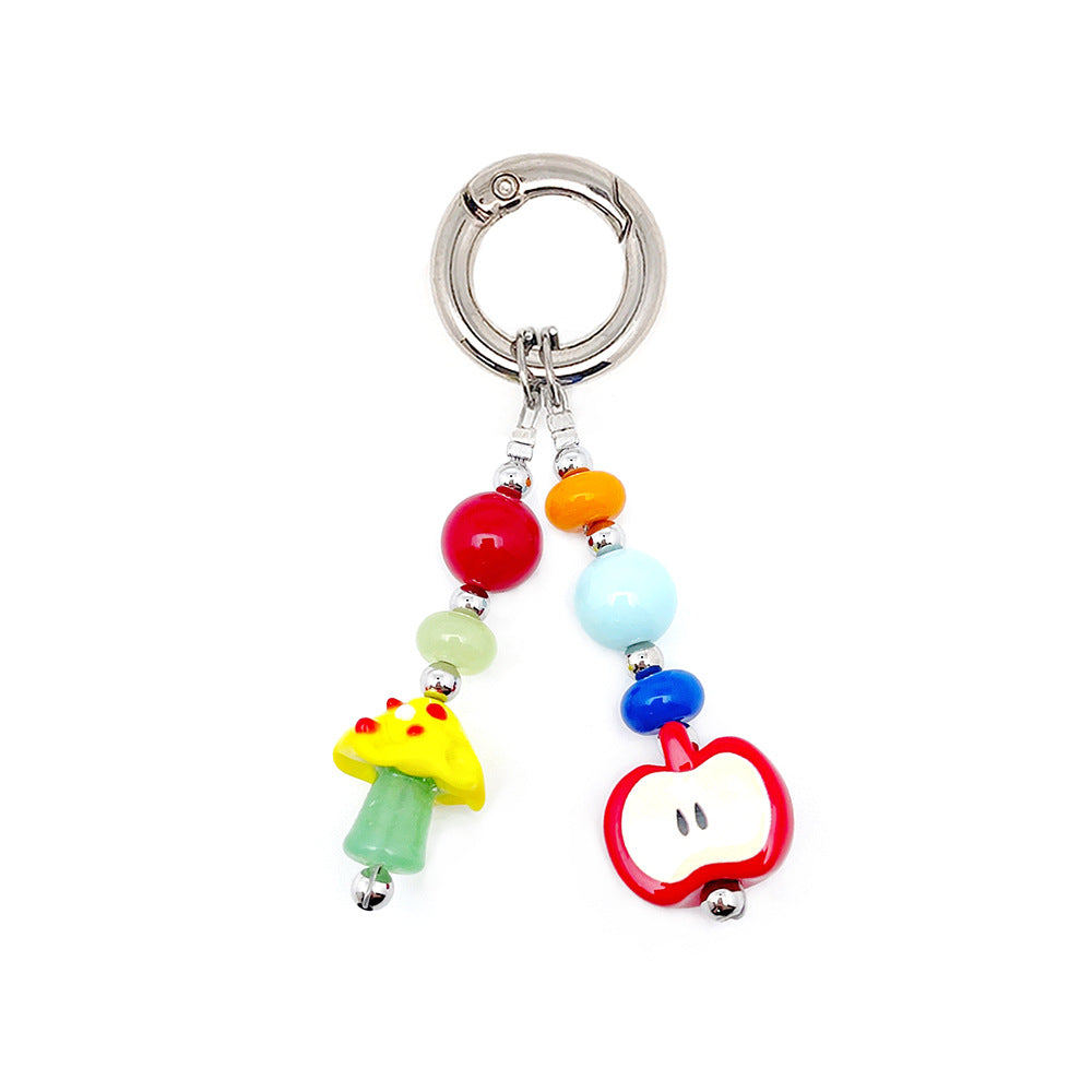 Wholesale Street Dopamine Colorful Beaded Keychain